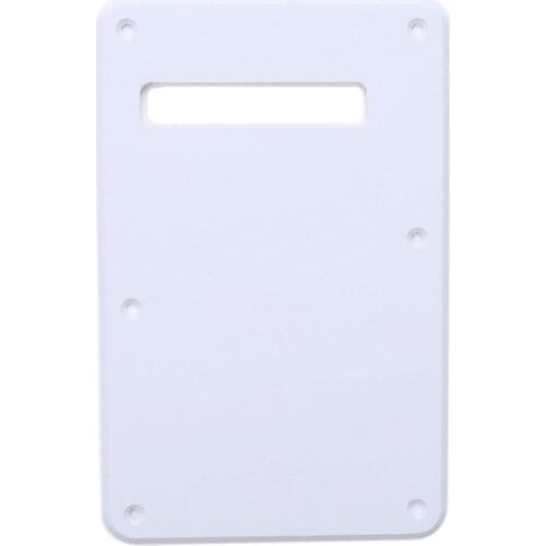 Musiclily Guitar Strat Back Plate for Fender USA/Mexican Standard Stratocaster Modern Style, 1Ply White