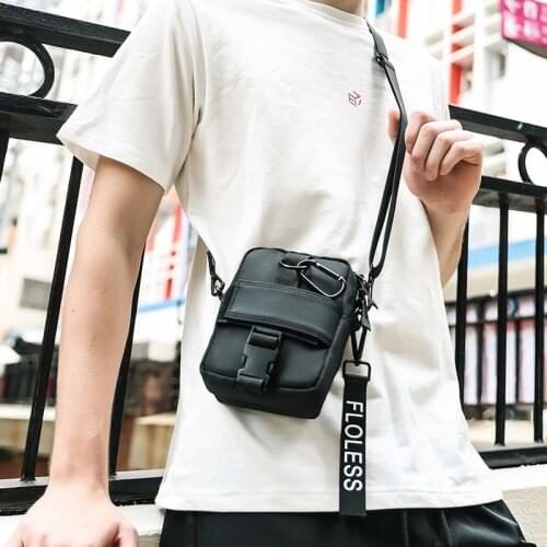 Men shoulder bag Waterproof small hanging bag original design fashion cool shoulder Pack women leisure sports phone bags c50