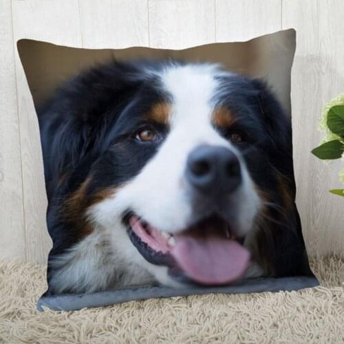 Pillow CoverCustomize Bernese Mountain Pillow Case Modern Home Decorative Pillowcase For Living Room 45X45cm,40X40cm A2020.4.29
