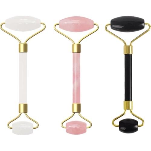 Natural Stone Jade Face Roller Massager Facial Body Eyes Massage Ice Roller Anti-Wrinkle Face Slimming Beauty Tool Girl Gift