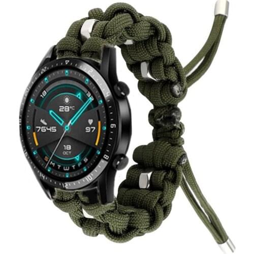 New Umbrella Rope Frabic Loop for Huawei GT 2 Amazfit 22mm Bracelet Strap for Samsung Gear S3 Galaxy Watch 46mm Xiaomi Watchband