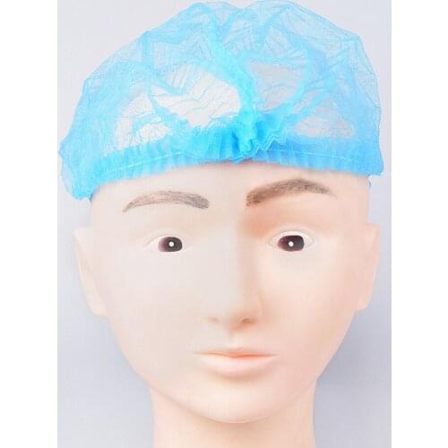 100pcs Disposable hat hood dustproof chef food non-woven mesh hat beauty salon tattoo strip hat