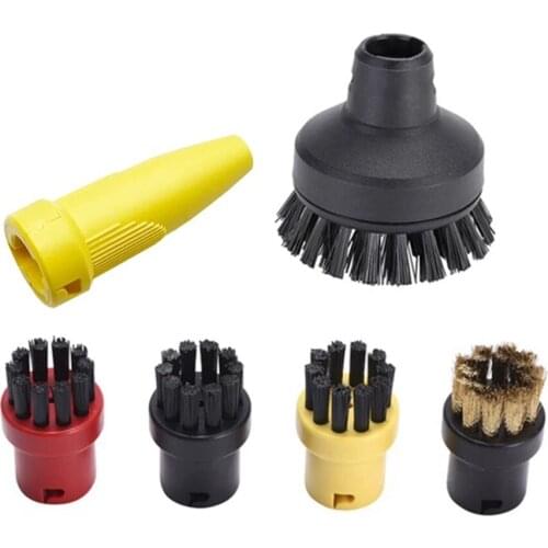 Window Nozzle Round Brush Steam Cleaning Kit For Karcher SC1 SC2 SC3 SC4 SC5 SC7 Sweeper Brushes Glass Windows Moisture Nozzles