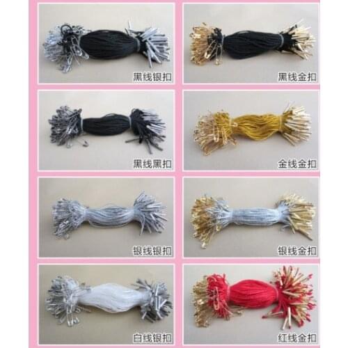 Wholesale 1000pcs length11cm string seal,garment hang tag string/cords/tag pin for price tag