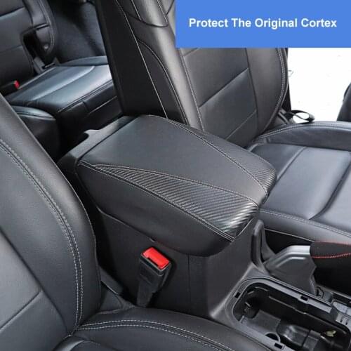 TAJIAN Microfiber Leather Car Armrest Pad Center Console Armrests Box Storage Cover Protection Cushion For Jeep Wrangler JL18-21