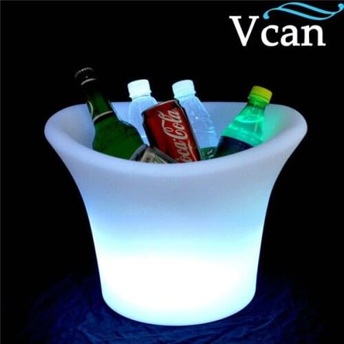 Recharge battery LED Light ice bucket for wine drinking of bar VC-I3627