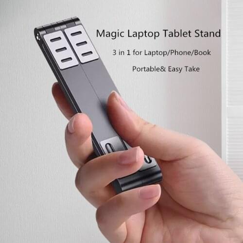 Portable Adjustable Foldable Laptop Stand Multiple Tablet Desktop Holder Mini Laptops Bracket For Mobile Phones/Pad/Laptops/Book