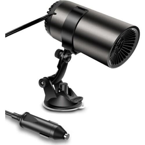 Portable Car Heater with Heating and Cooling, Windshield Defroster Defogger Filter 360 Degree Rotation with Suction Cup