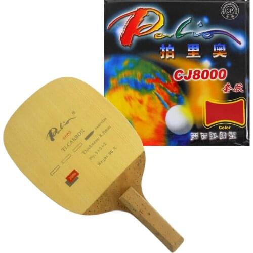 Pro Table Tennis/ PingPong Combo Racket: Palio 8603 Blade with Palio CJ8000 (2-Side Loop Type) Rubber Japense Penhold JS