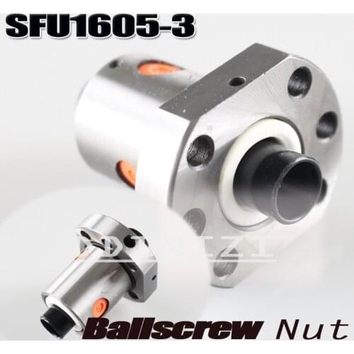 1pcs NEW SFU1605 ballscrew nut 16 mm ball screw single nut match use 1605-3 nut housing bracket CNC DIY Carving machine parts
