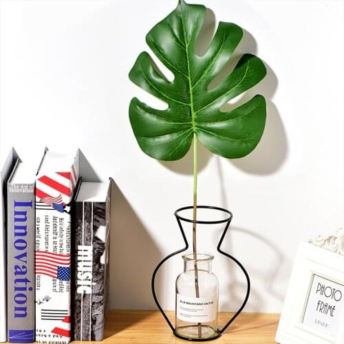 Modern Home Decoration Vase Abstract Black Lines Minimalist Abstract Iron Vase Dried Flower Vase Racks Nordic Flower Ornaments