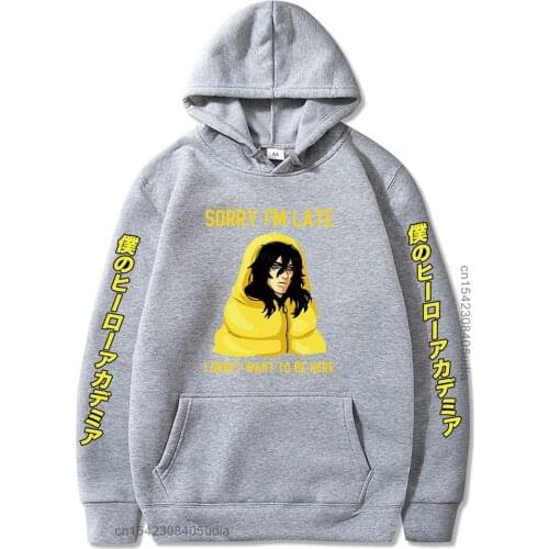 My Hero Academia Hoodies Mens Casual Aizawa Shouta Fashion Camisas Streetwear Japan Anime Hoodie Hip Hop Streetwear Male