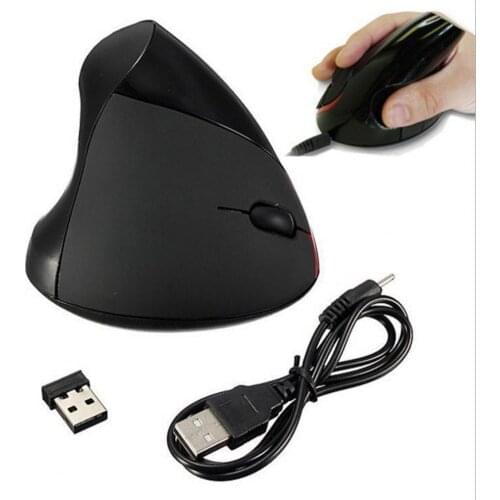 Universal 1600DPI USB2.0 5 Buttons Hand-Held Ergonomic Vertical Wired Mouse Optical Upright Wrist Mouse PC/Computer Accessory