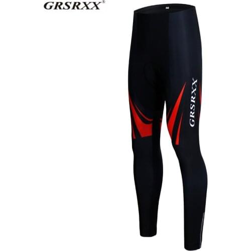 GRSRXX Cycling Pants Spring Anti-UV MTB Road Bike Pants 100% Lycra Bicycle Team Cycling Trousers 5D Gel Pad Bicycle Pants