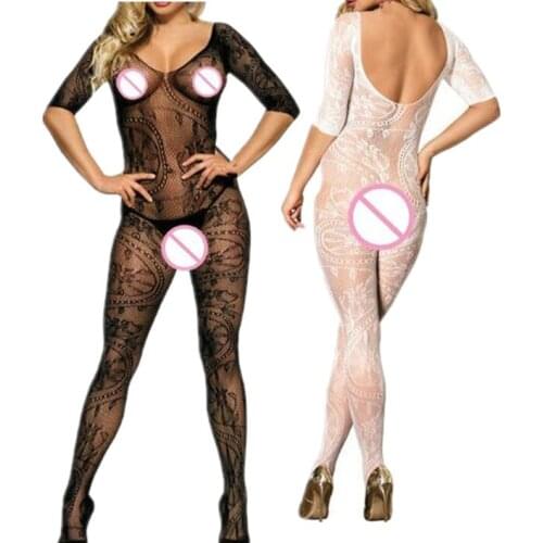 Women Summer Crotchless Nightgown Erotic Underwear Sexy Lingerie Open Crotch Fishnet Bodystocking Teddies Bodysuits Sexy Costume