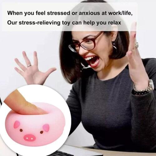 1pcs Creative Decompression TPR Simulation Food Steamer Decompression Piglet Piglet Squeeze Flour Bag Toy Music Vent Kneadi A8J7