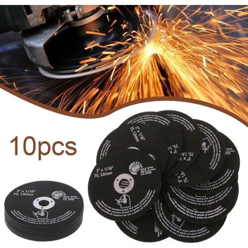 10pcs/set Circular Resin Grinding Wheel Saw Blades Cutting Wheel Disc For Metal Cutting 75mm disco de corte grinder disc