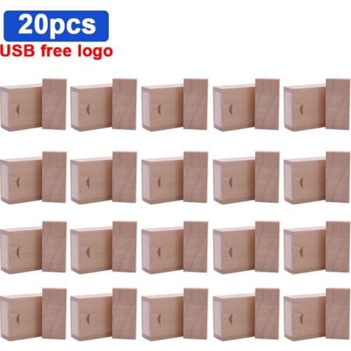20pcs/lot Wooden USB with BOX usb flash drive Memory card pen drive pendrive 4GB 8GB 16GB 32GB free LOGO for photography