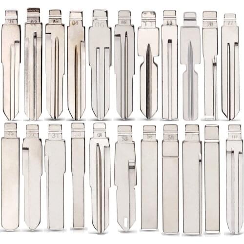 35pcs/set Car Key Blade For KD VVDI Blank Uncut Flip Remote Replacement Blank For Renault Toyota BMW VW AUDI PSA Peugeot Citroen