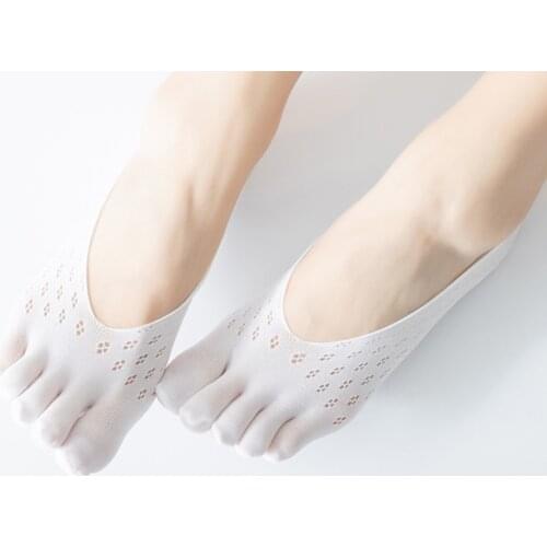 5Pairs/Set Woman Five Toe Orthopedic Compression Nylon Socks Ultra Low Cut Liner Breathable/sweat-absorbent/deodorant/invisible