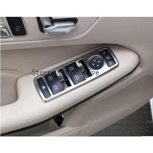 For Benz E Class W212 Inner Door Armrest Window Switch Cover Trim 2010-2015 5pcs