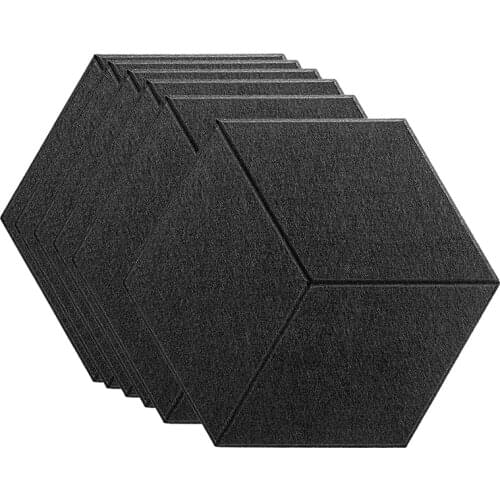 6Pcs Hexagon Acoustic Panel Board,Hexagon Sound Insulation Pad,for Sound Insulation &Acoustic Treatment