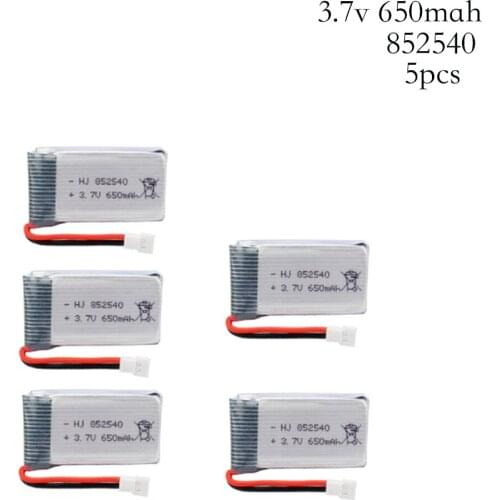 3.7v 650mah Battery Lipo Battery for Syma X5C-1 X5C X5 X5SC X5SW X6SW H9D H5C Drone Parts RC Drones Quadcopter 5pcs/lot 852540