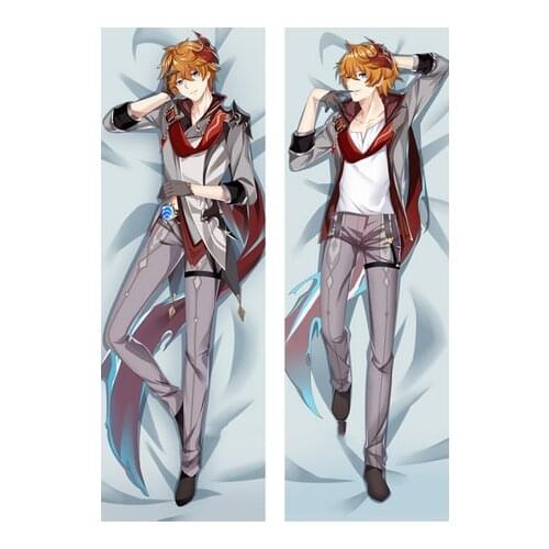 Anime Genshin Impact Tartaglia Dakimakura Hugging Body Pillow Case Bakugou Katsuki BL Hugging Pillow Cover Case Otaku Room Gift