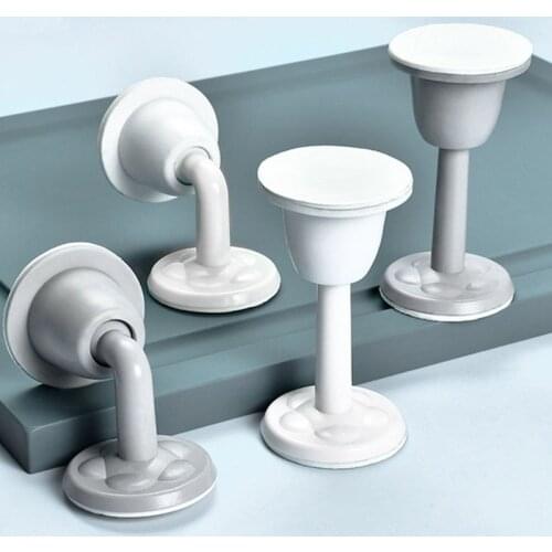 Hole Free Silicone Door Stopper Wall Suction Silent Antirust Door Holder Anti-collision Cushion Home Bedroom Door Stop