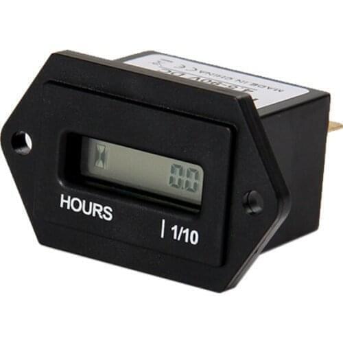 Digital LCD Hour Meter DC 4.5-90V For Any Engine Lawn Mower Tractor Truck Forklift Marine Marine ATV Motorcycle Snowmob-RL-HM008