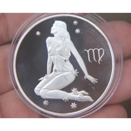 Twelve constellations Virgo Russia Collectible Craft Commemorative Coin Badge medal collection Decoration Accessories