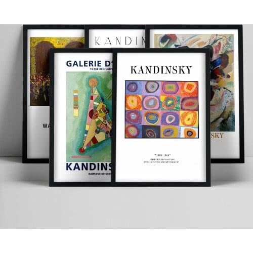 Home Decoration Print Canvas Art Wall Pictures for Living Room Poster Canvas Printings Paintingsn Russian Wassily Kandinsky