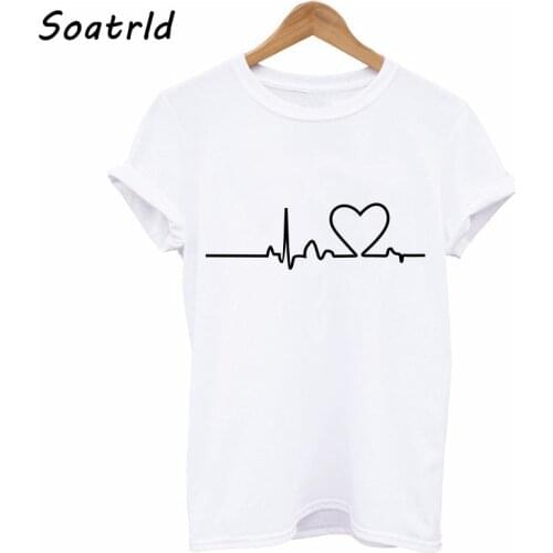 Brand New Arrivals Harajuku Summer T Shirt Women Fashion Love Printed T-shirt Woman Tops Tee Casual Plus Size Female T-shirts