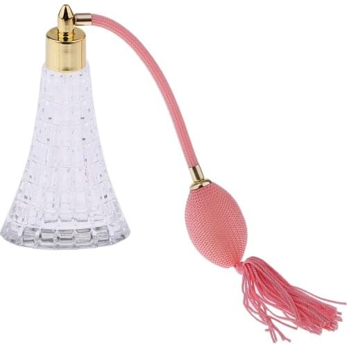 Crystal Elegant Refillable Perfume Bottle W/ Long Spray Bulb 100ml