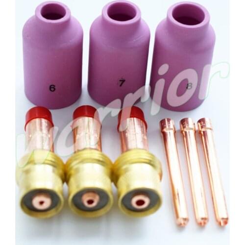 TIG Welding Accessories Gas Lens KIT Alumina Nozzles Collet for WP 17 18 26