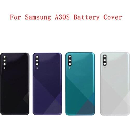 Battery Case Cover Rear Door Housing Back Case For Samsung A30S A307F Battery Cover Camera Frame Lens with Logo