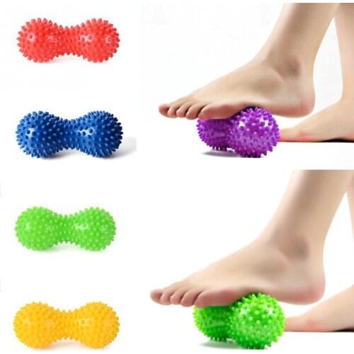 Peanut Shape Massage Yoga Sport Fitness Ball With Thorns Durable PVC Stress Relief Body Hand Foot Spiky Massager Trigger Point