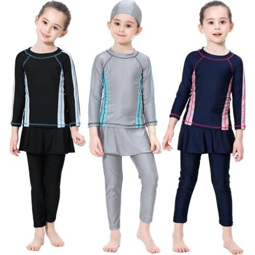 Muslim Girls Swimwear Women Swimsuit Islamic Hijab Islam Burkinis Beachwear Bathing Suit Arab Islam Beach Wear Diving Suits