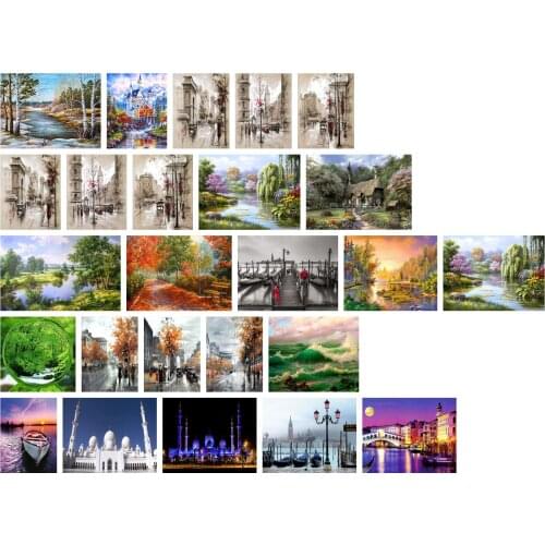 14/16/18/22/25CT Onebookmark gift add Counted Cross Stitch Kit Winter Cabin Chalet Hut Snow Deer and River Brook Creek dim 4