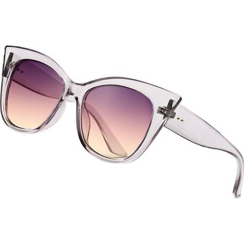 New Sunglasses Men and Women Cat eye Big Frame Retro Sunglasses Wtreet Fashion Trendy Sunglasses