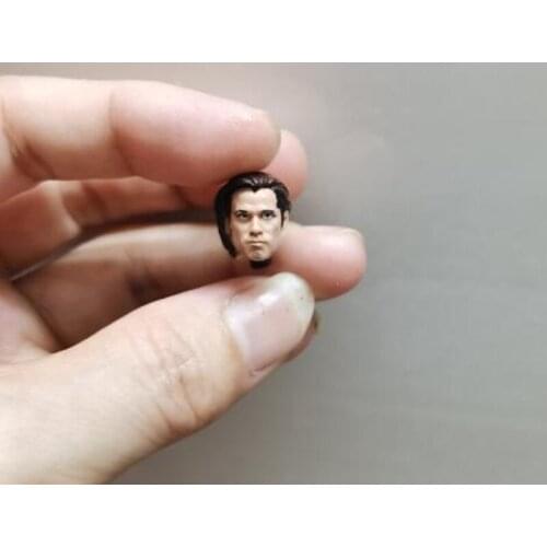 Painted 1/18 Scale Vincent Vega Head Sculpt Fit 3.75" Figure