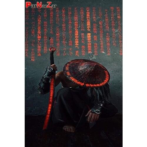 Parnarzar DIY 5D Diamond Painting-The Japanese Ninja Samurai - Full Drill Kit Rhinestone Picture Art Craft for Home Wall Decor