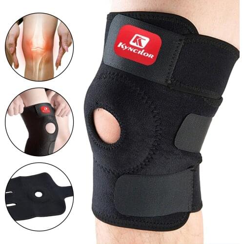 Knee Brace Support, Open Patella Side Stabilizers – for Tendonitis, Joint Pain Relief with Adjustable Compression Wrap