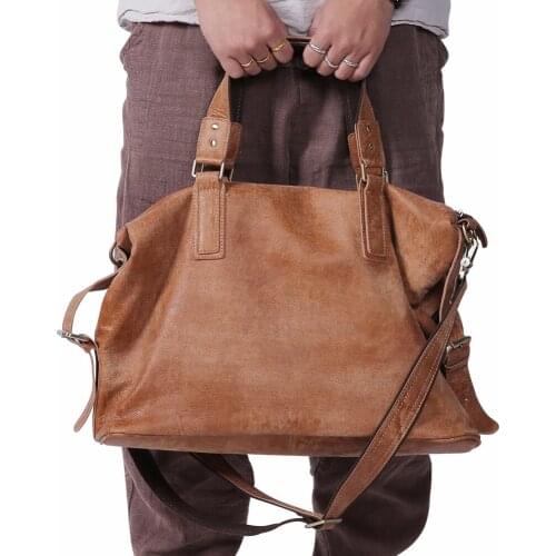 Casual Totes Messenger Bag Genuine Leather Shoulder Bags for Men Nubuck Vintage Handbag Large Retro Crossbody Male Gift