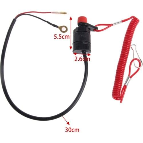 Safety Tether Lanyard Motorcycle Universal Boat Outboard Motor Kill Stop Switch #1