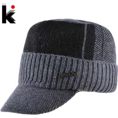 Unisex Knitted Baseball Cap Women Winter Knit Skullies Hat For Men Add Velvet Thick Outdoor Sports Warm Chapeu Masculino