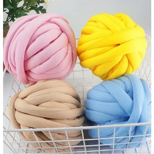 500g thick super Bulky chunky yarn for hand knitting Crochet soft big cotton DIY Arm Knitting Roving Spinning yarn for blanket