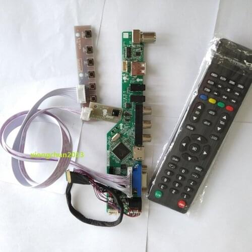TV56 kit for N140BGE LCD LED 14" Panel Screen Controller driver board TV AV USB HDMIVGA remote 1366×768 40pin LVDS