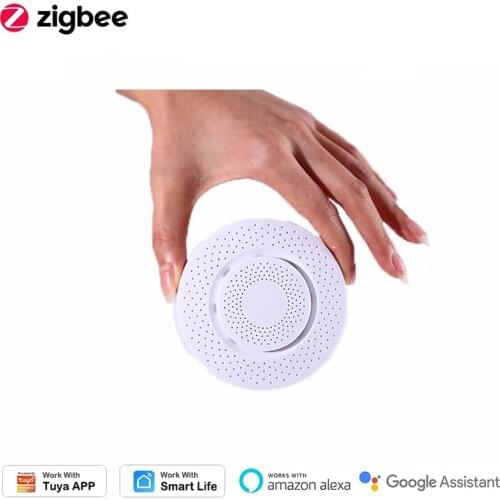 Zigbee 3.0 Smart Air Box Formaldehyde VOC CO2 Temperature Humidity Sensor Alarm,Tuya Smart Life APP Monitor,Smart Home Security