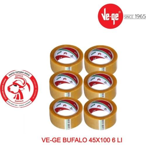 Vege Buffalo Carton Sealing Tape 45x100-6 Pcs